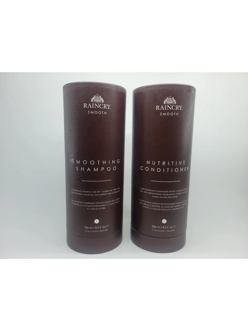 Raincry Shampoo & Conditioner Set For Dry Coarse Frizzy Hair 8 oz each